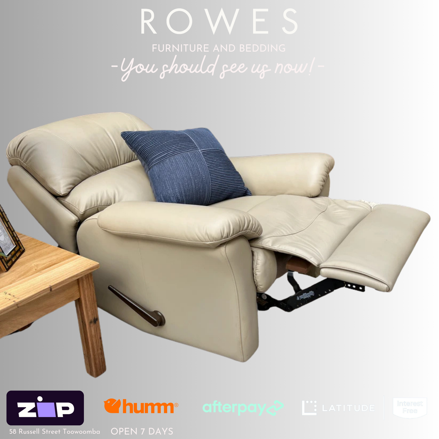 Australian Made Leather recliner