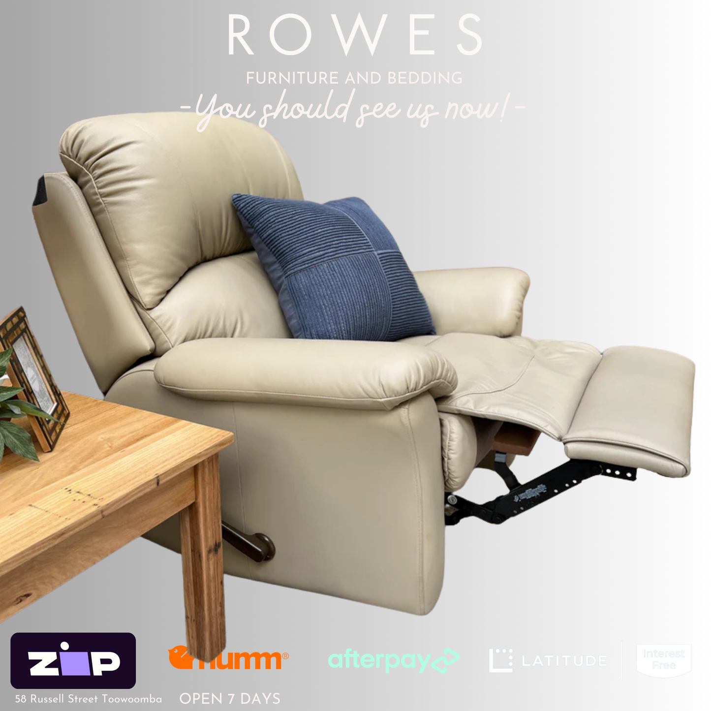 Australian Made Leather Recliner