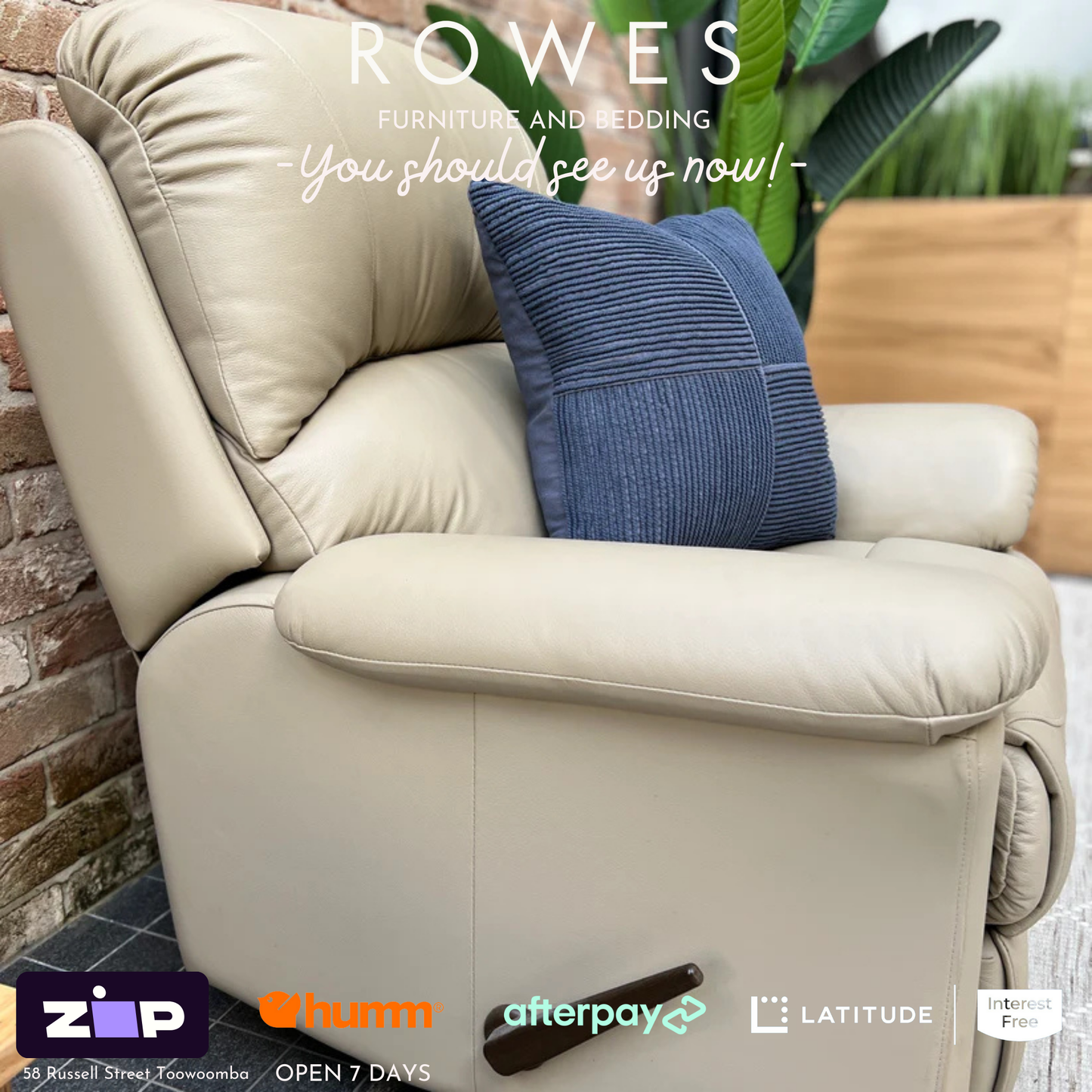 Australian Made Leather Recliner