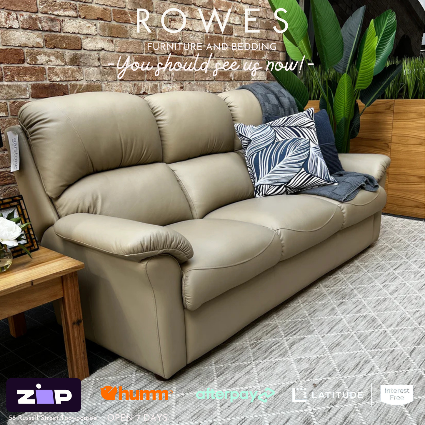 Australian Made Leather Sofa