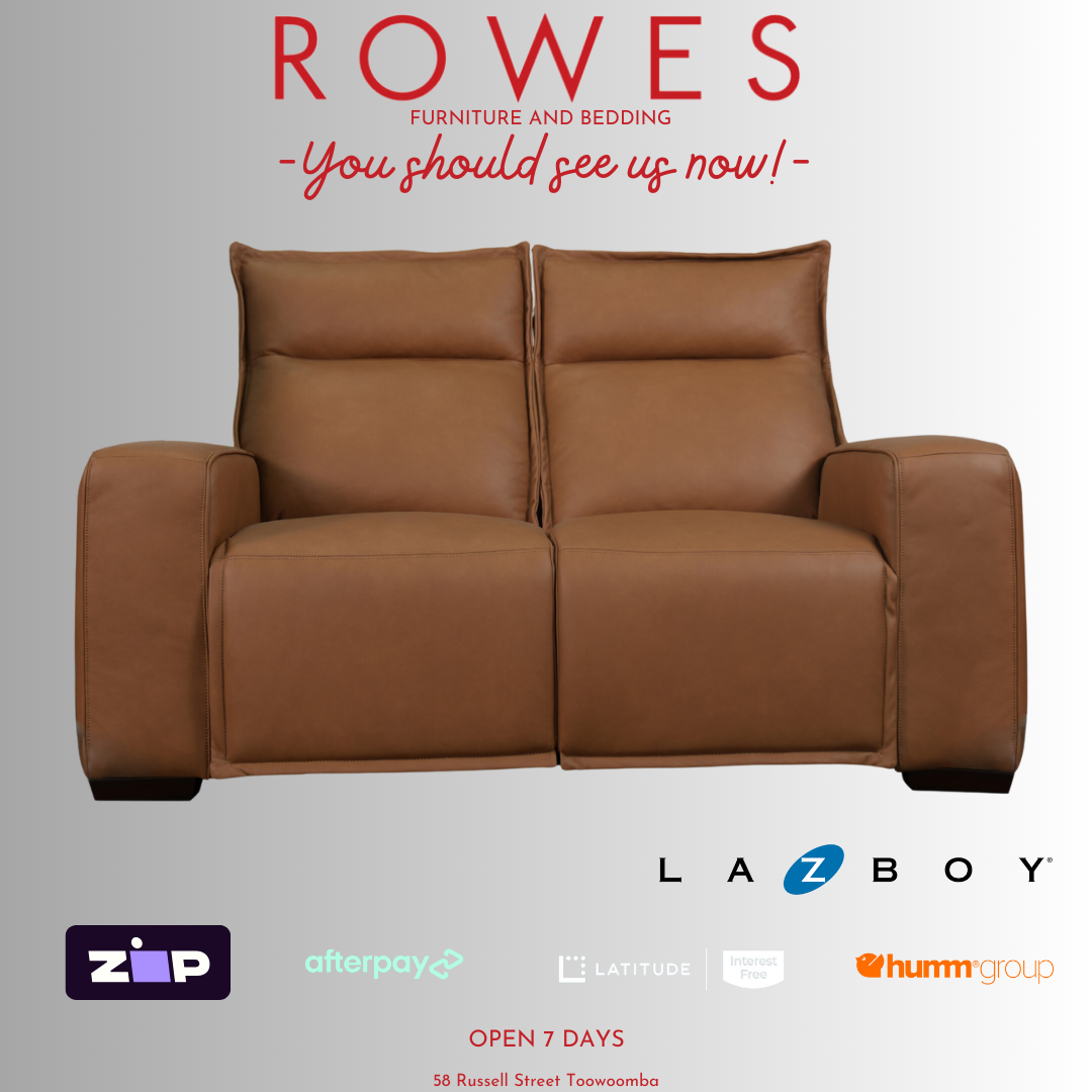 A brown LaZboy Hartford leather recliner chair with plush cushioning and flange trim detailing.