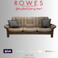 Stressless 3 seater leather sofa