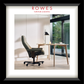 Modern office chair in a room with a desk and window, featuring Rowes Furniture & Bedding logo.