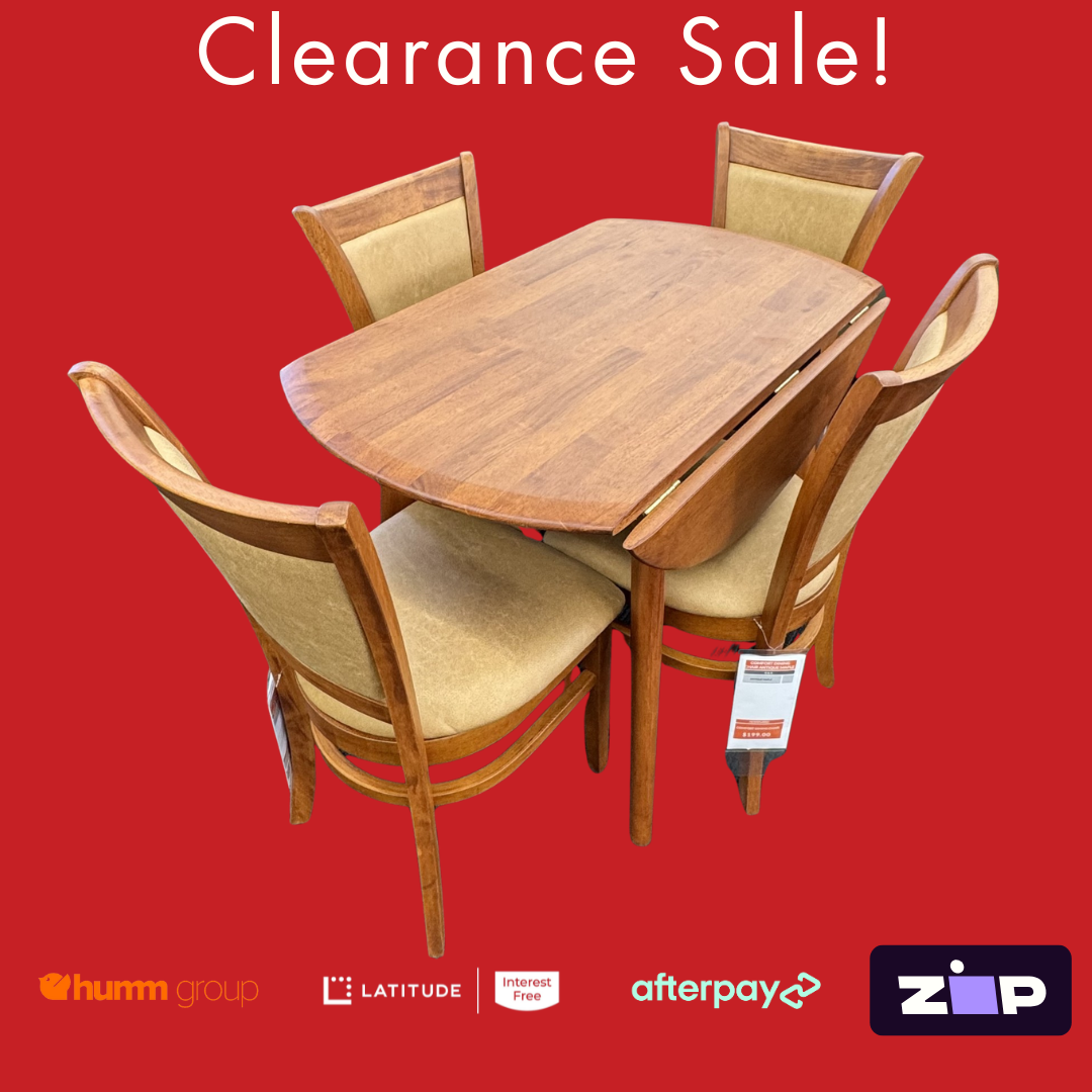 Drop Side Dining Table and Chairs - Clearance Sale