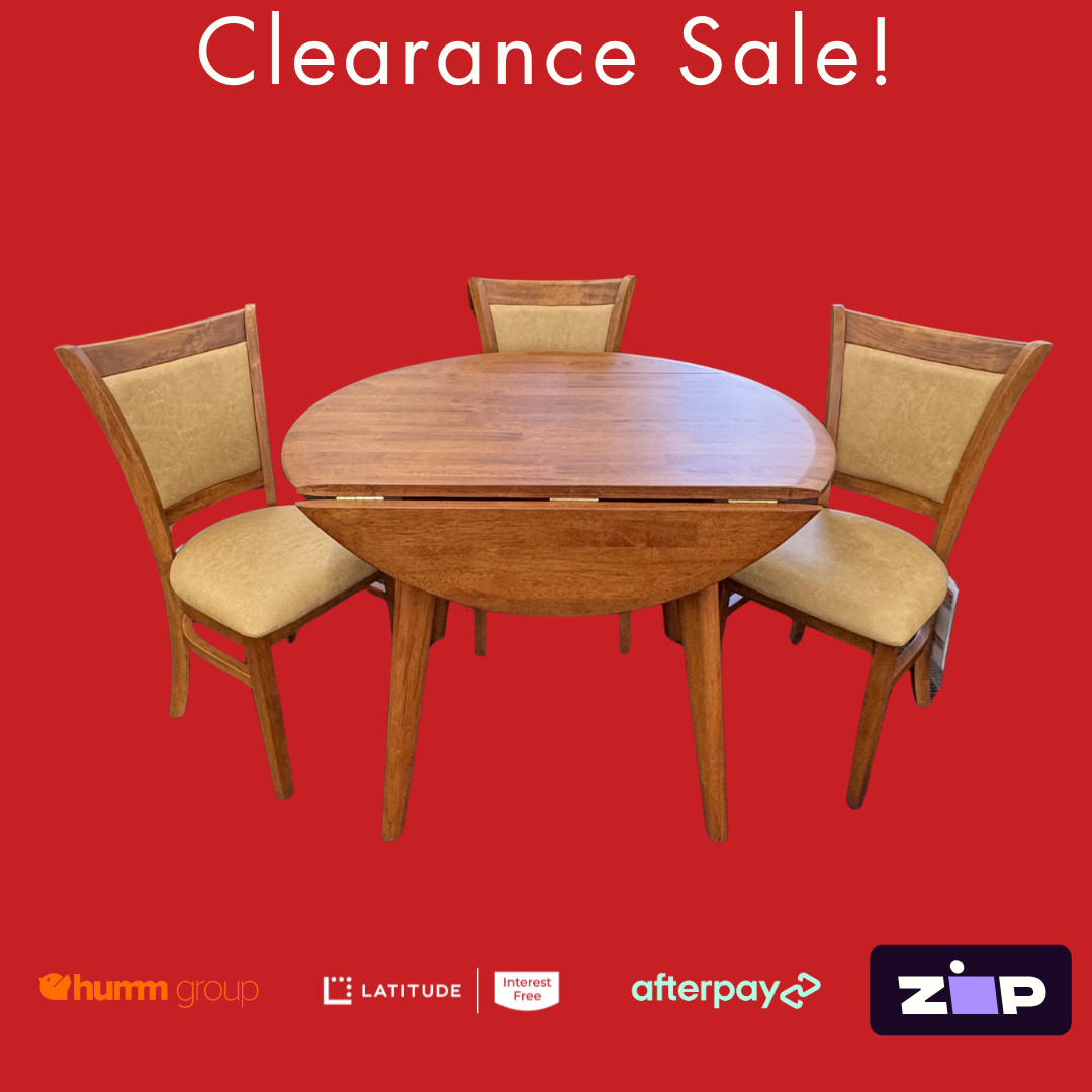 Drop Side Dining Table and Chairs - Clearance Sale