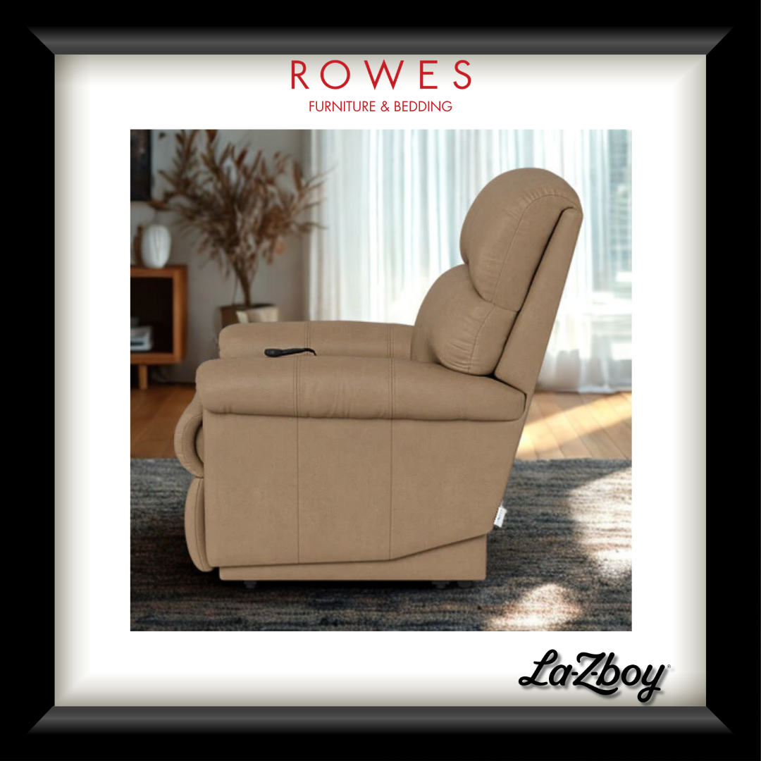 Brown LaZboy recliner in a well lit lounge room