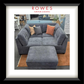 A large armchair sofa and ottoman