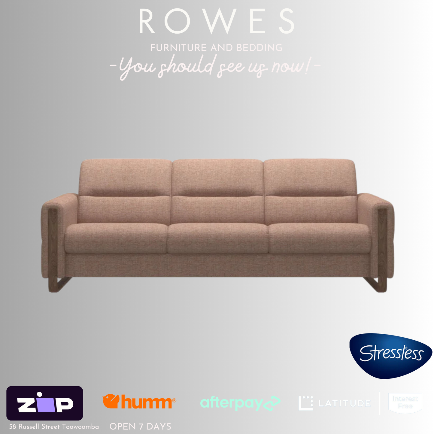 Stressless 3 seat sofa