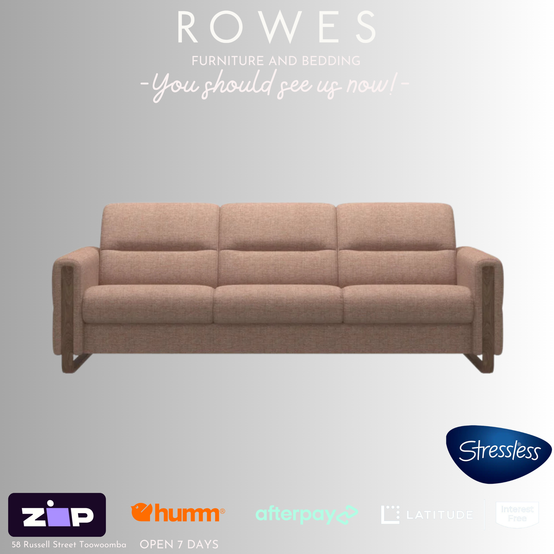 Stressless 3 seat sofa