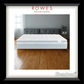 Mattress on a wooden floor with 'Rowes Furniture & Bedding' and 'Sleepyhead' branding.