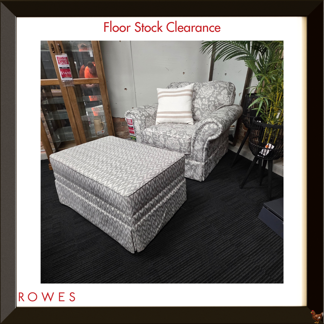 Hampton Armchair and Storage Ottoman - Floor Stock Clearance