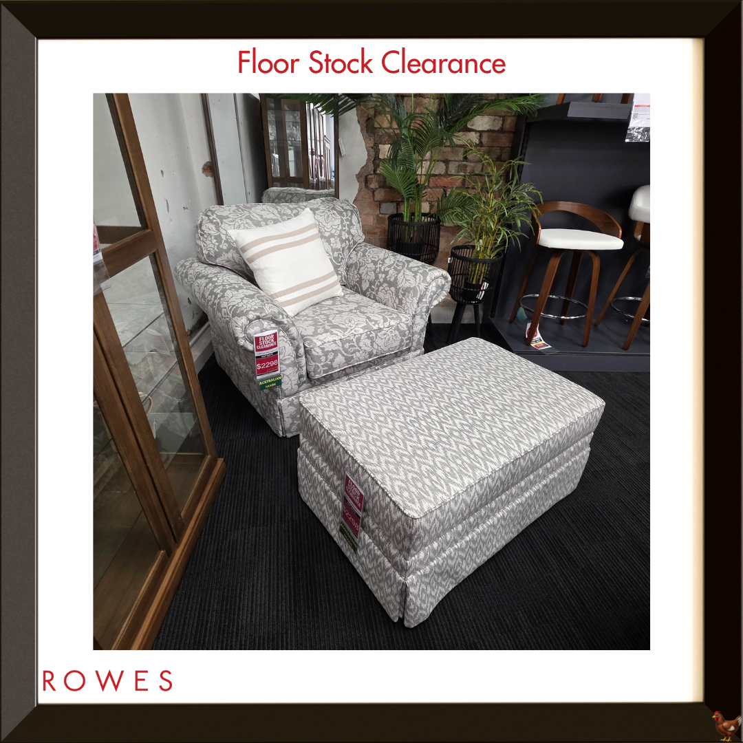 Hampton Armchair and Storage Ottoman - Floor Stock Clearance