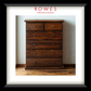 Wooden dresser with 'Rowes Furniture & Bedding' logo above it.