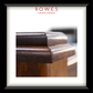 Close-up of wooden furniture with 'Rowes Furniture & Bedding' logo above.
