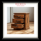 Wooden drawer unit on a wooden floor with 'Rowes Furniture & Bedding' branding.