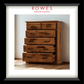 Wooden dresser with 'Rowes Furniture & Bedding' logo above it.