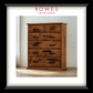 Wooden dresser with 'Rowes Furniture & Bedding' logo above it.
