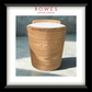 A framed product photograph of a modern cylindrical side table or stool with a light oak wood grain finish and a white top surface, presented with a white mat and black frame. The brand name 'ROWES FURNITURE & BEDDING' is printed at the top of the print.