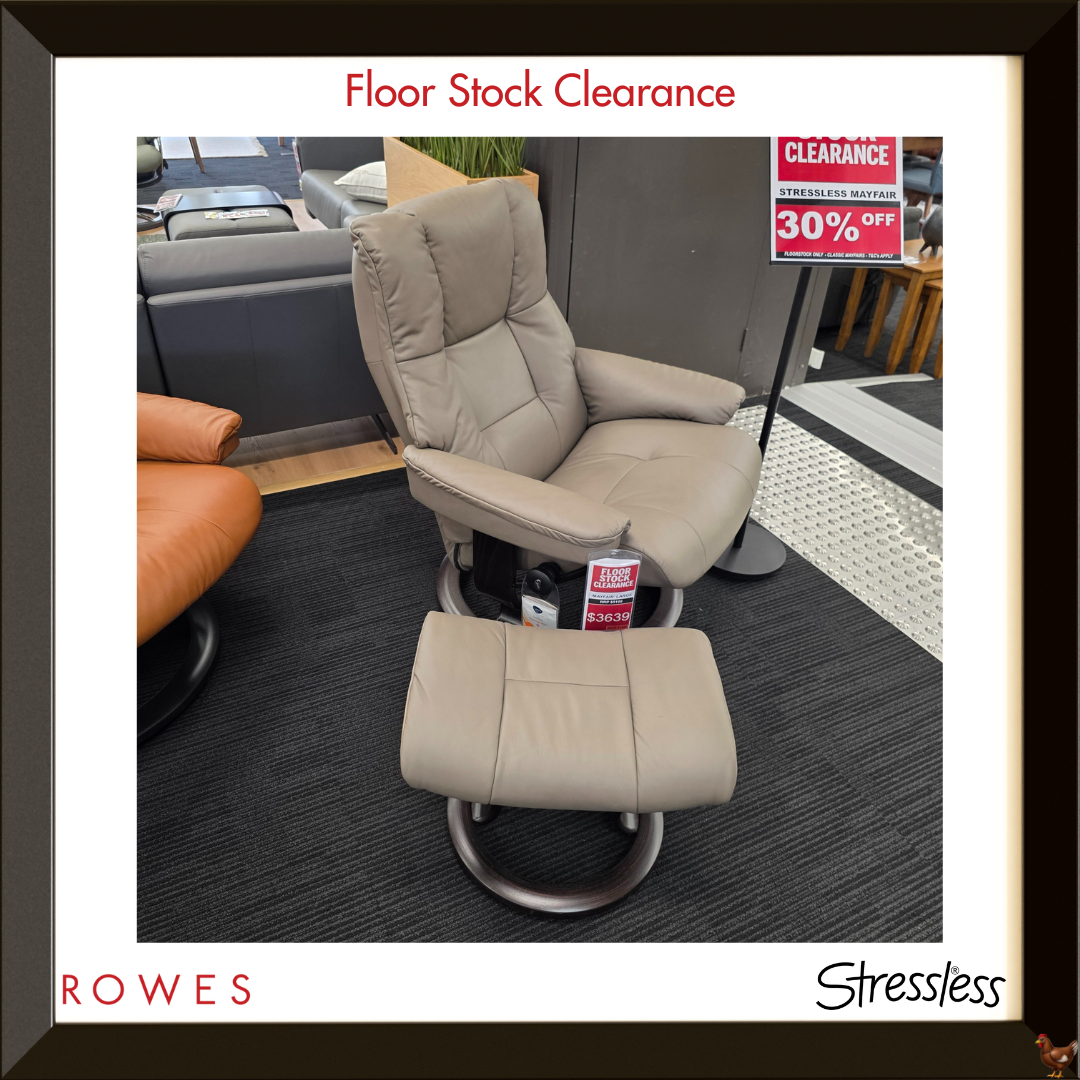 Stressless Mayfair Large with Ottoman - Floor Stock Clearance