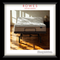 Mattress on a stand with 'Rowes Furniture & Bedding' branding in a room with wooden floor and lamp.