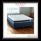Blue mattress with white quilted top on a wooden floor, branded as 'Sleepyhead' with 'Rowes Furniture & Bedding' above.