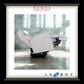 White recliner chair in a room with a blurred background, featuring Rowes Furniture & Bedding and La-Z-Boy logos.
