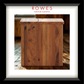 Wooden side table with 'Rowes Furniture & Bedding' branding.