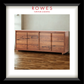 Wooden dresser with 'Rowes Furniture & Bedding' logo above it.
