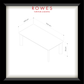 Measurement chart for a bed with dimensions labeled, featuring the brand 'Rowes'.