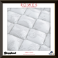 White quilted mattress with 'Rowes Furniture and Bedding' branding.