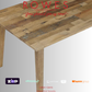 Wooden table with 'Rowes' branding and payment options on a gray background