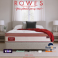 Advertisement for a mattress with 'Rowes Furniture and Bedding' branding and various payment options displayed.