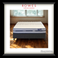 Mattress on a wooden floor with 'Rowes Furniture & Bedding' and 'SleepMaker' branding.