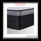 Black and gray mattress with 'Rowes Furniture & Bedding' and 'Sleepyhead' branding.