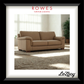 Beige Leather Sofa in a well lit room
