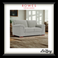 Fabric LaZboy sofa in a well lit room