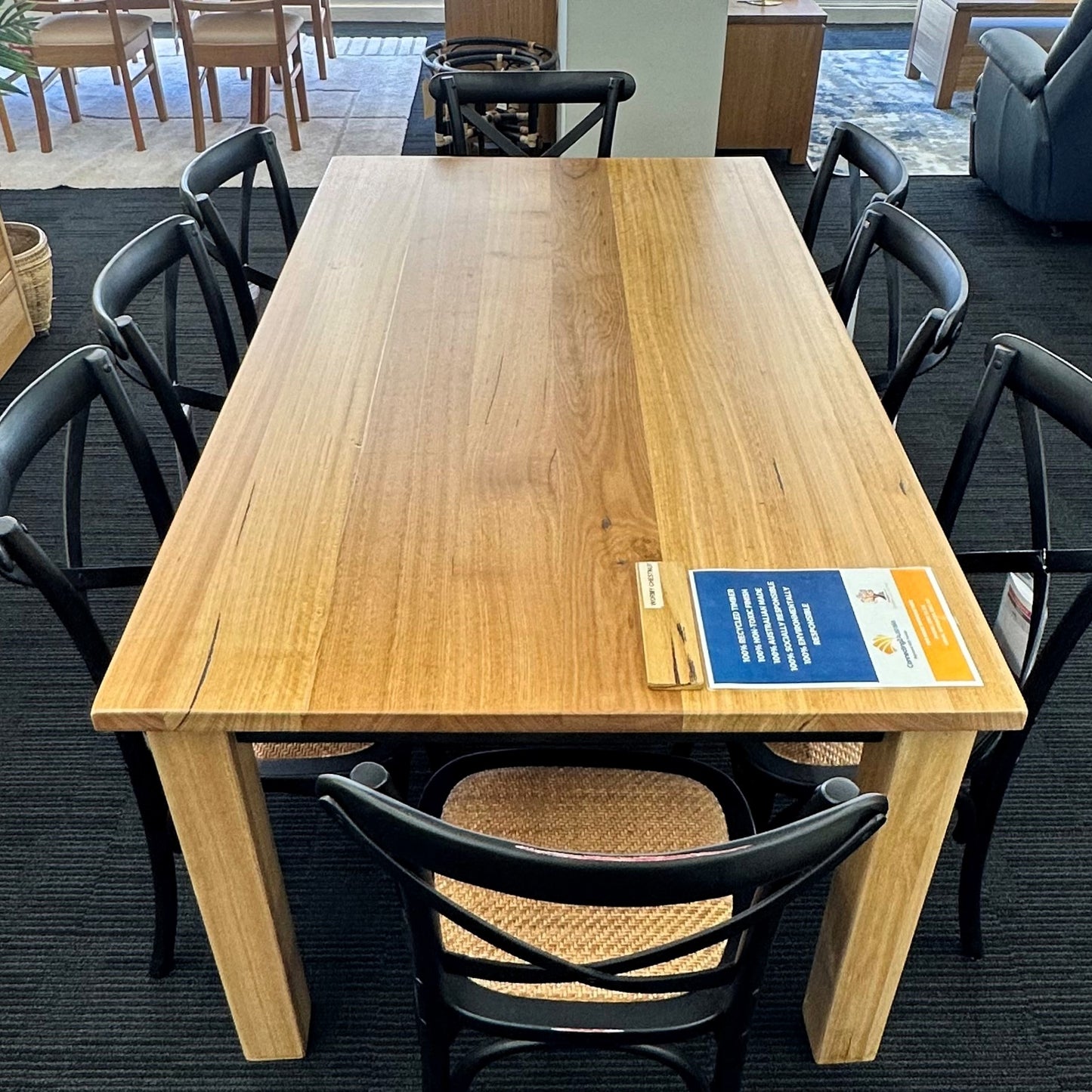 Wormy 1800mm Dining Table - FLOOR STOCK CLEARANCE